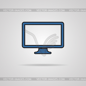 Monitor icon - vector image