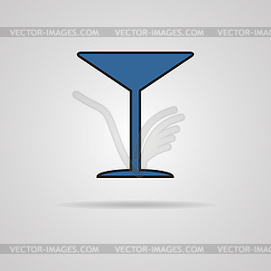Бокал мартини значок - клипарт в векторе / векторное изображение