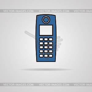 Old mobile phone - vector clipart / vector image