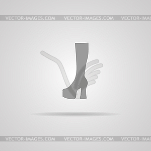 Woman Hessian boots icon - vector clipart