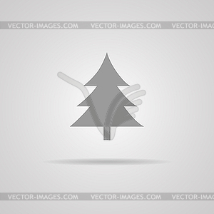 Cristmass значок дерево - векторная иллюстрация