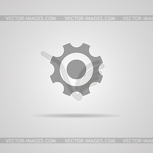 Gear icon, . Flat design style - vector clipart