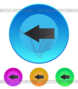 Arrow left icon - vector image