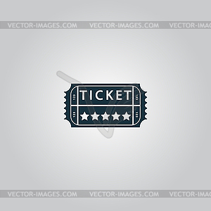 Vintage Ticket Icon on background - vector image