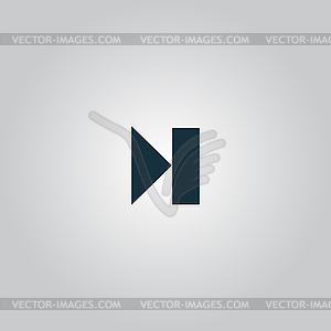 Next track web icon. Media player - vector clip art