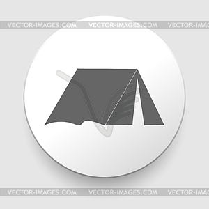 Tourist tent. Single icon - vector clipart