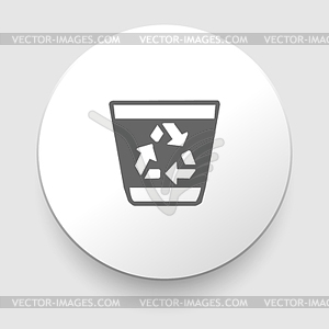 Recycle trash can - vector image