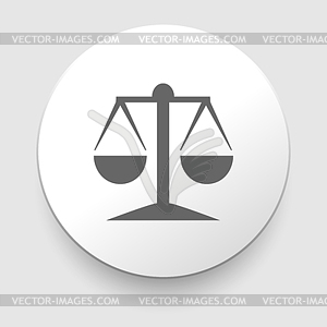 Icon of justice scales - vector clip art