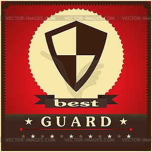 Protection shield sign concept style design - vector image