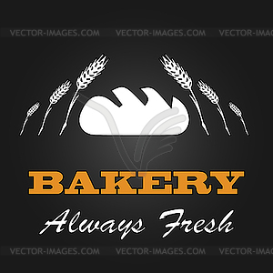 Fresh bread vintage design menu poster - vector clip art