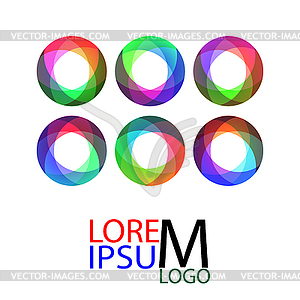 Set of abstract Infinite loop logo template - vector clipart