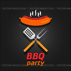 Grill Party Einladung Plakat Royalty Free Clipart