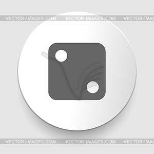 One dices - side with  - vector image