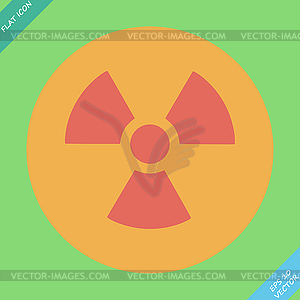 Nuclear sign representing danger of radiation - vector image