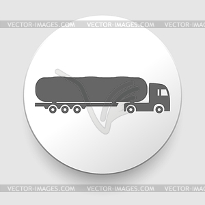 Gasoline tanker trucks icon - vector clipart