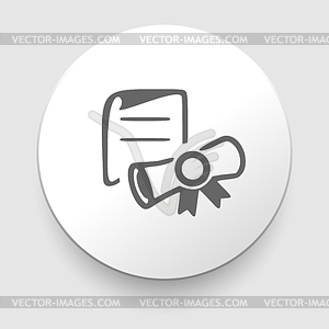 Education badge diploma - vector image