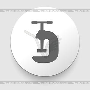 Black white vice symbol - vector image