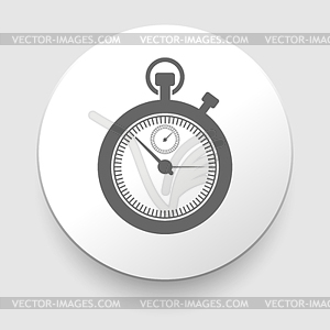 Stopwatch web black icon - vector clip art