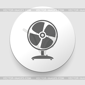 Веб-кнопка - настольный вентилятор - стоковый клипарт