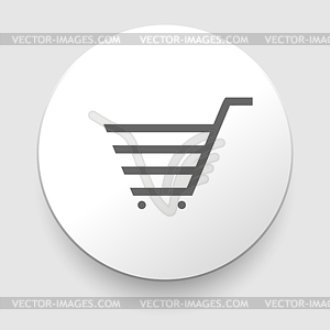 Flat icon of shopping chart - vector clip art