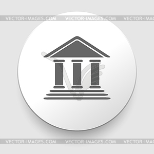 Bank building Icon - vector clipart