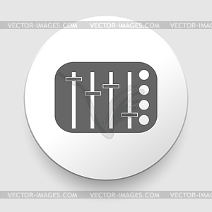 Potentiometer, slider, knob, equalizer - vector image