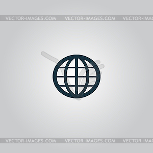 Earth Globe Emblem - vector clipart