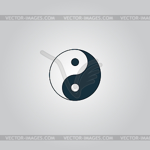 Ying Yang символ гармонии и равновесия - цветной векторный клипарт