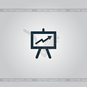 Presentation billboard icon symbol Flat modern web - vector clipart