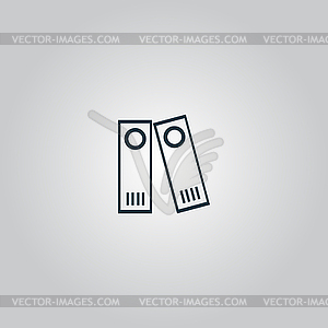 Row of binders icon, - vector clipart