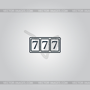Simple icon 777 - vector image
