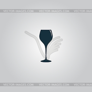 Elegant wine glass - vector clipart