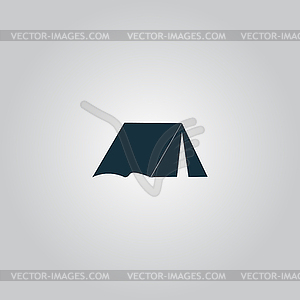 Туристическая палатка - изображение в векторе / векторный клипарт