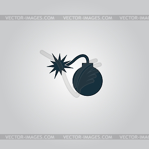 Bomb icon. Flat illustrator Eps 10 - vector clip art