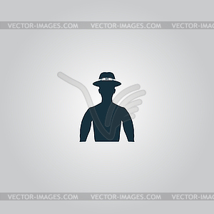 Man on hat avatar - vector clip art