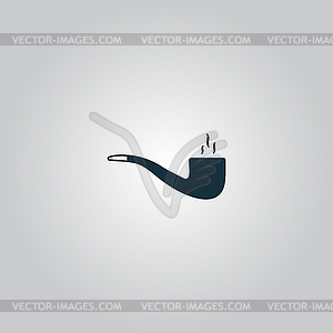 Smoky tobacco pipe - vector clipart