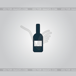 Bottle with label - vector image