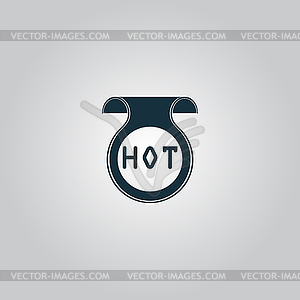 Bookmark with Hot message - vector image