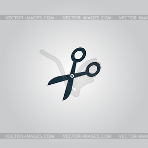 Retro scissors icon - vector clip art