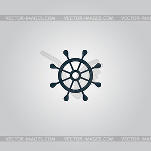 Rudder web flat icon - vector image
