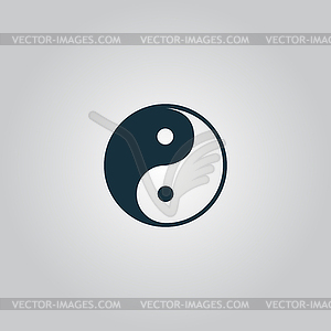 Ин-Ян икона гармонии и баланса - изображение в векторе / векторный клипарт