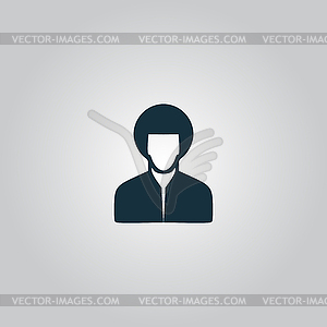 Hippi man icon - vector image