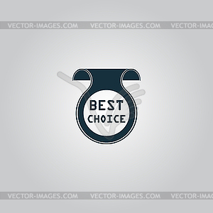 Bookmark with Best Choice message - vector image