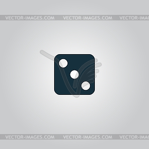 One dices - side with  - vector clipart / vector image