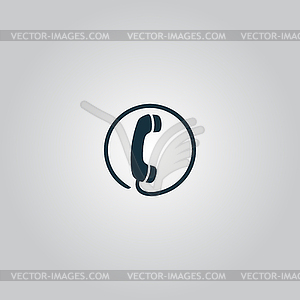 Telephone receiver icon - vector clipart