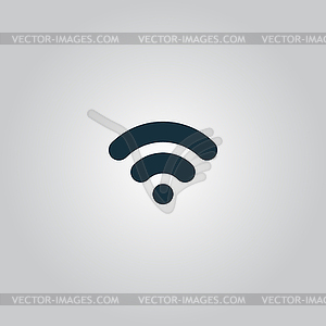 Wi-Fi сеть, значок Internet Zone - цветной векторный клипарт
