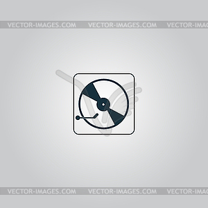 Vinyl record player - vector image