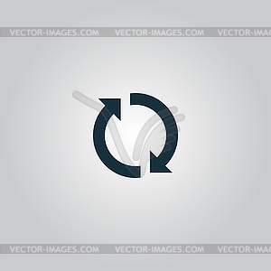 Refresh reload rotation loop sign - vector clip art