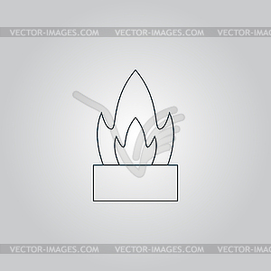 Flower in pot icon. Cactus - vector image