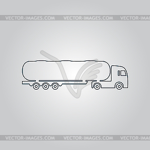 Tank car icon. Trailer - vector clipart